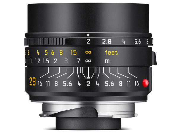 Leica Summicron-M 28mm f/2 ASPH Svart anodisert finish, 2023 versjon 