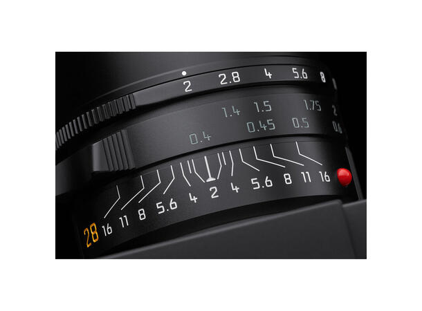 Leica Summicron-M 28mm f/2 ASPH Svart anodisert finish, 2023 versjon 