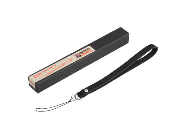 Lomography Black Leather Wrist Strap Solid reim i skinn for håndledd 