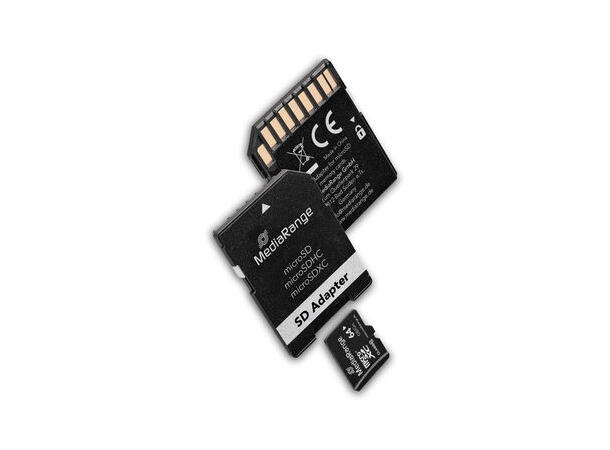 MediaRange Micro SDXC 64GB med adapter Class 10 MicroSD inkl. SD-adapter 