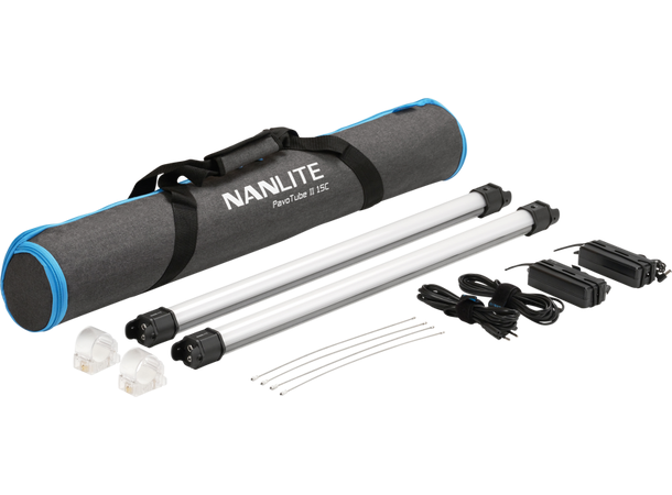 NanLite Pavotube II 15C LED RGBWW 2 Light Kit