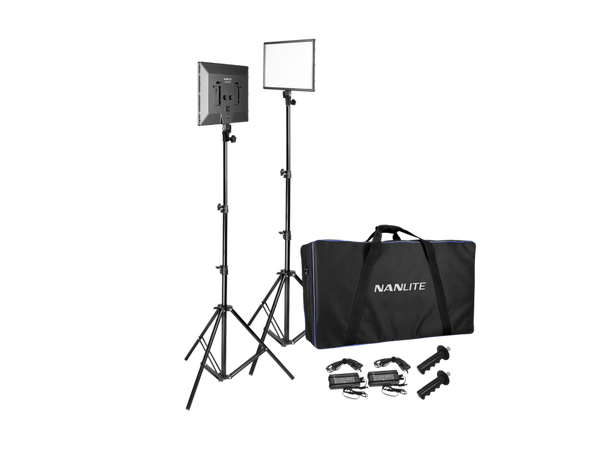 Nanlite LumiPad 25 LED kit med 2 Lys Kompakt bi-color LED-panel 