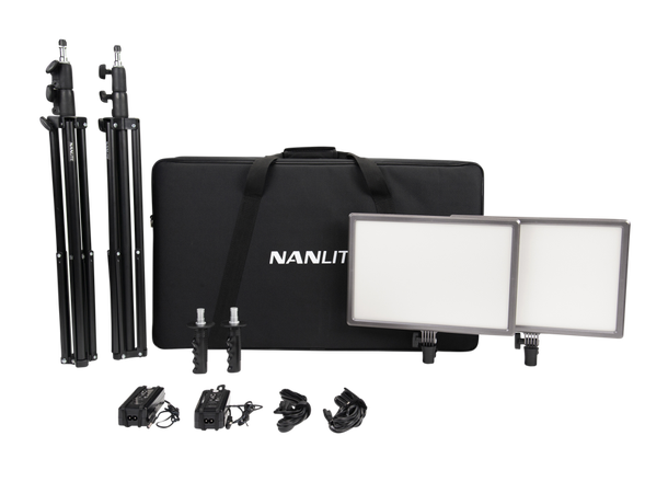 Nanlite LumiPad 25 LED kit med 2 Lys Kompakt bi-color LED-panel 
