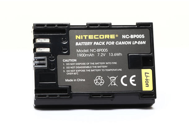 Nitecore NC-BP005 LP-E6N Canon LP-E6N alternativ 