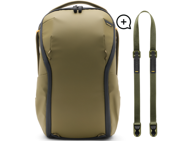 Peak Design Everyday Backpack Zip + Reim 20L Zip inkludert Leash - Kelp 