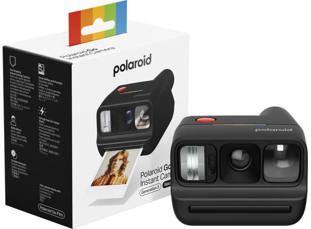 Polaroid Go Gen 3 Kamera Sort Kompakt og lett instantkamera 