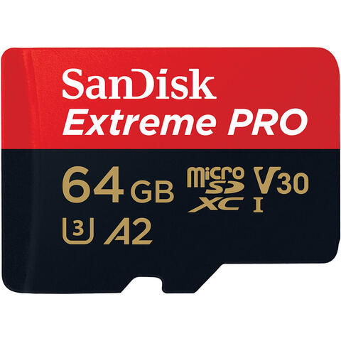 Sandisk MicroSDXC Extreme Pro 64 GB 200MB/s A2 C10 V30 UHS-I