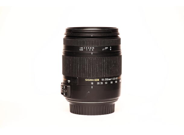Sigma 18-250mm f/3.5-6.3 DC OS HSM BRUKT BRUKT, Se beskrivelse, for Canon 