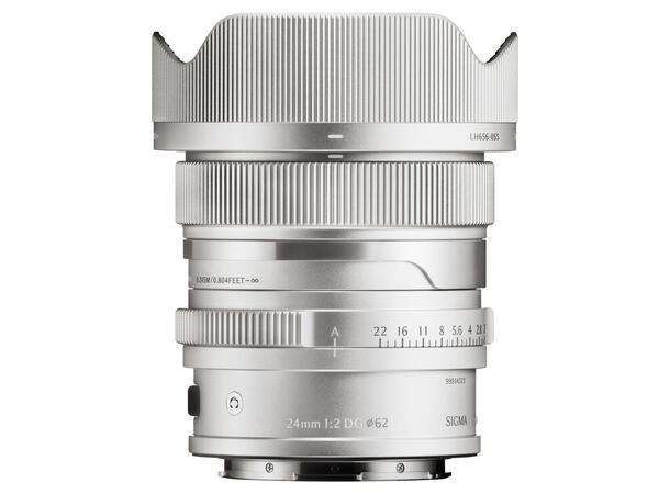 Sigma 24mm F/2 DG L-fatning Sølv Kompakt videvinkel laget av metall 