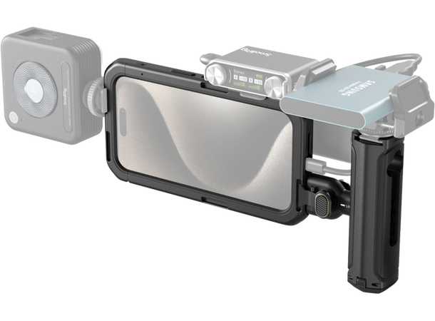 SmallRig 4398 Mobile Video Kit etthånds Mobile Video Cage Kit, iPhone 15 Pro 