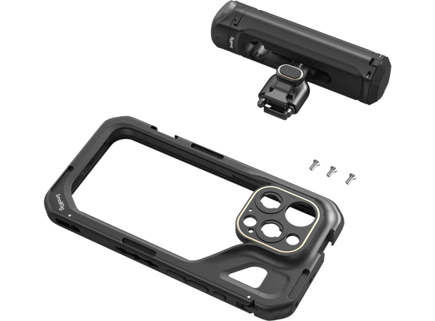 SmallRig 4398 Mobile Video Kit etthånds Mobile Video Cage Kit, iPhone 15 Pro 