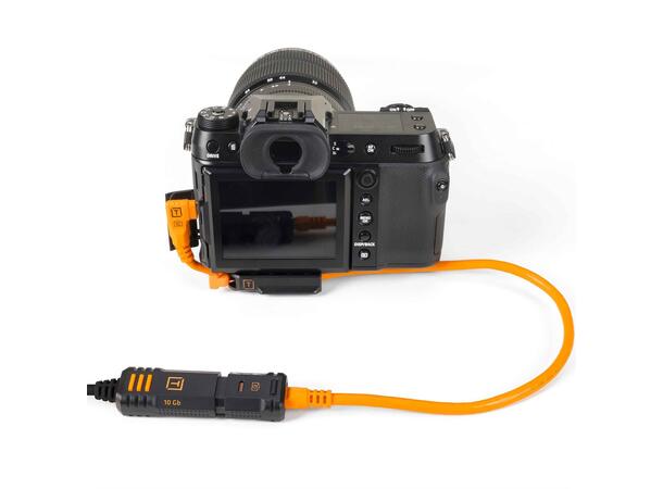 TetherPro Optima 10G TetherBoost USB-C Forlengelseskabel (4,8 m) – Svart 