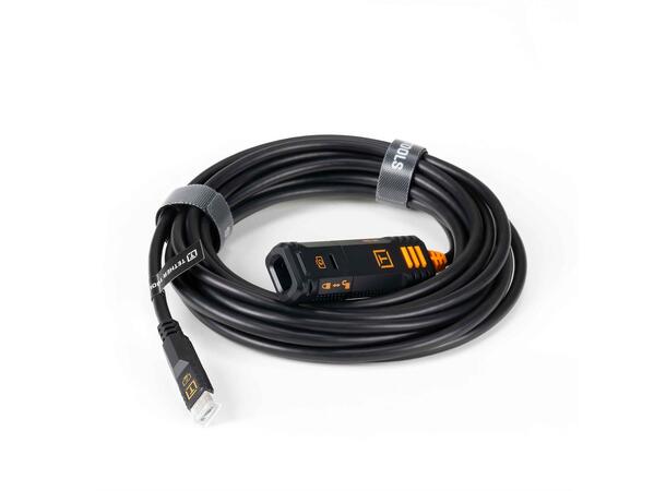 TetherPro Optima 10G TetherBoost USB-C Forlengelseskabel (4,8 m) – Svart 