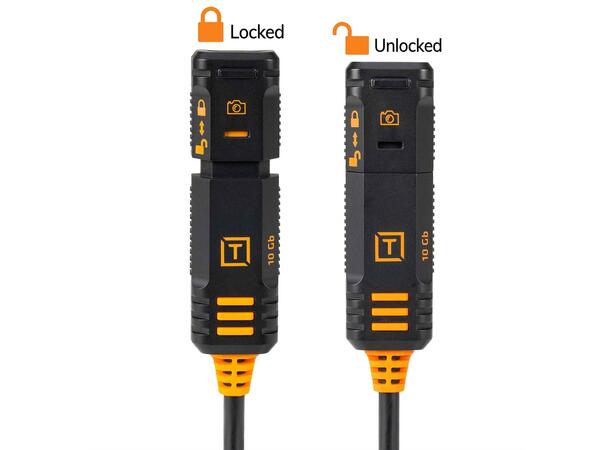 TetherPro Optima 10G TetherBoost USB-C Forlengelseskabel (4,8 m) – Svart 