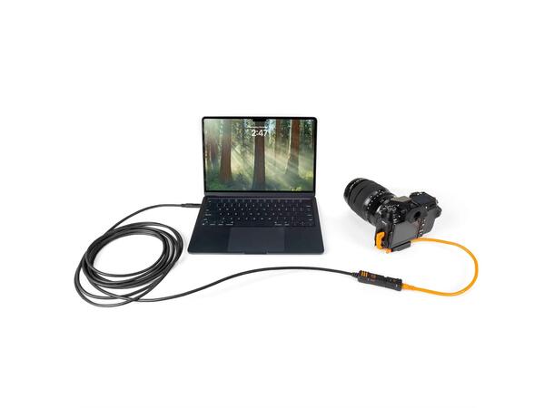 TetherPro Optima 10G TetherBoost USB-C Forlengelseskabel (4,8 m) – Svart 