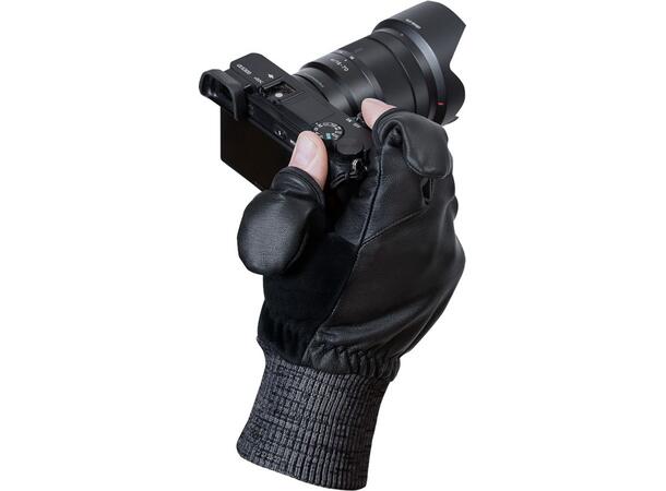 Vallerret Hatchet Fotohanske Sort XL Klassisk, stilren fotohanske i lær 