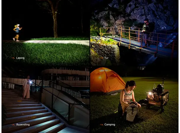 Fenix HL17R hodelykt 500lm Hvit/Rød/RGB Ultralett lykt med klips og magnet 