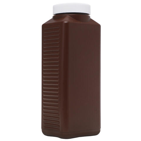 Flaske til kjemi 1000 ml brun Bredhalset plastflaske til fotokjemi