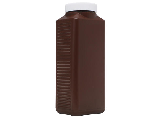 Flaske til kjemi 1000 ml brun Bredhalset plastflaske til fotokjemi 