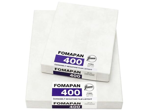 Foma Fomapan 400 5x7 50 blad ISO 400. S/H. 50 stk 5x7" bladfilm 