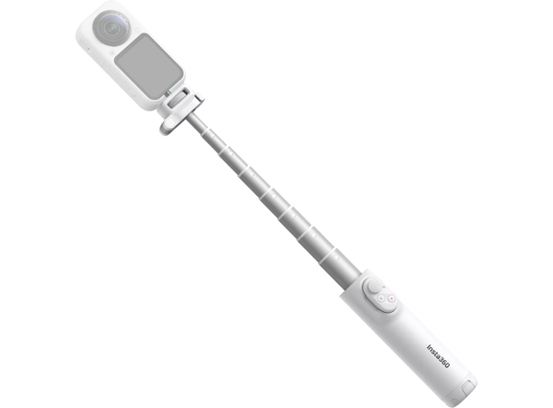 Insta360 Selfiestick med remote, hvit Brettbar selfie-stick med fjernkontroll 