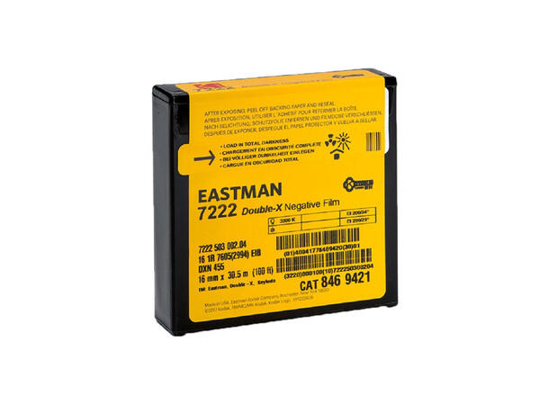 Kodak Eastman Double-X 16mm 7222 100ft Negativ S/H-film, 30.5 meter 