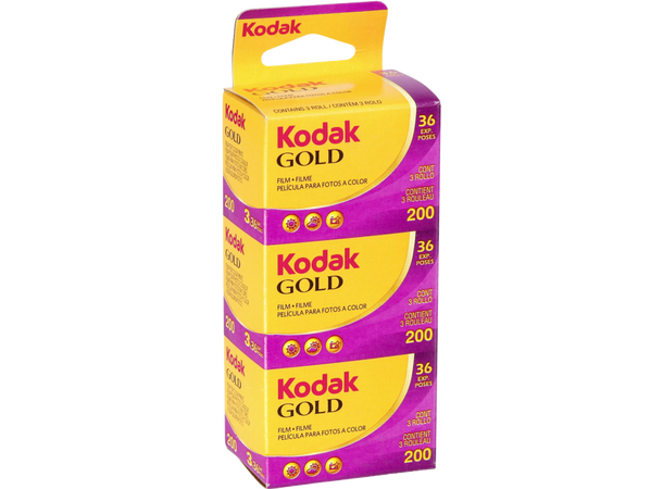 Kodak Gold 200 135-36 3pk verdipakke 3 pakning fargefilm, 200 ISO, 36 bilder 