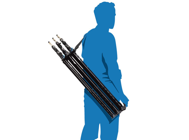 Kupo 070AC Mini Click Light Stand-3 Pack 78-215cm, med luftdemping 