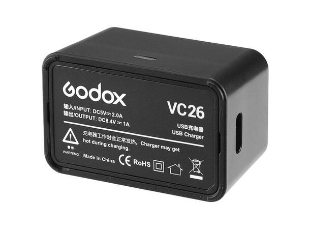 Lader VC26 for VB26 batterier Lader til V1 