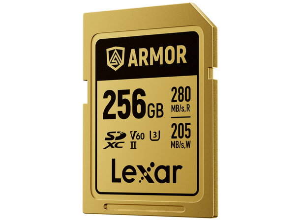 Lexar Armor Gold SDXC UHS-II 256 GB Rustfritt stål, R280/W210 V60 