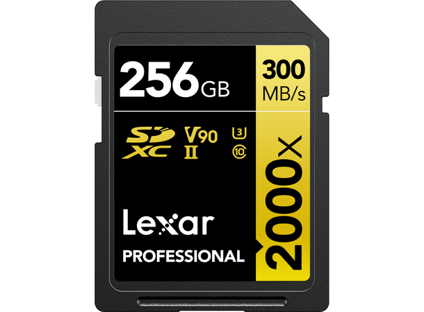 Lexar Professional SDXC 300MB/s 256GB 2000x, 300MB/s, U3, UHS-II, V90