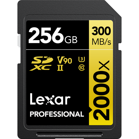Lexar Professional SDXC 300MB/s 256GB 2000x, 300MB/s, U3, UHS-II, V90