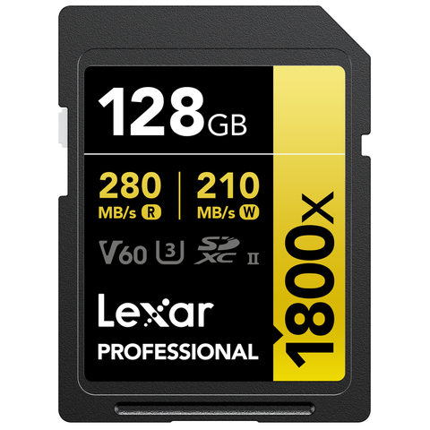 Lexar SDXC Pro 1800x U3 UHS-II 128 GB R280, W210 (V60)