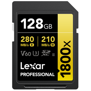Lexar SDXC Pro 1800x U3 UHS-II 128 GB R280, W210 (V60)