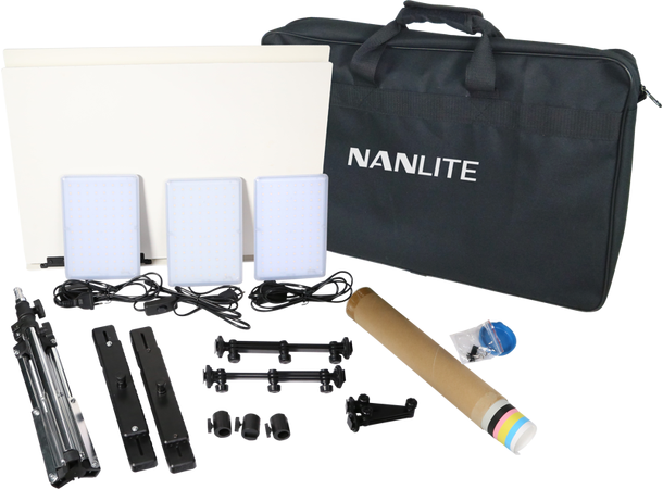 Nanlite Compac 20, kit med 3 lys Produktfotopakke
