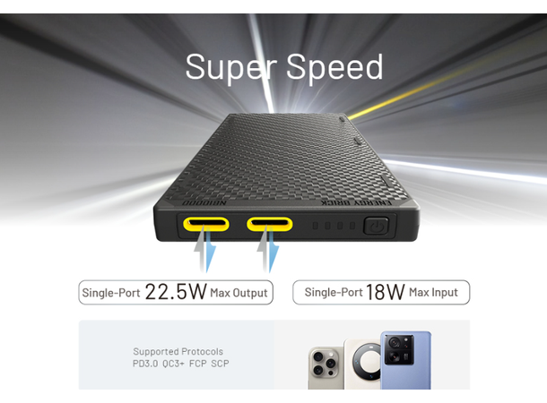 Nitecore NB10000 Powerbank Gen 3 10 000mAh, Superkompakt. IPX5 