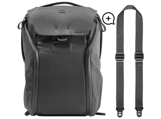 Peak Design Everyday Backpack 20L + Reim Inkludert Slide Lite - 20L Sort 