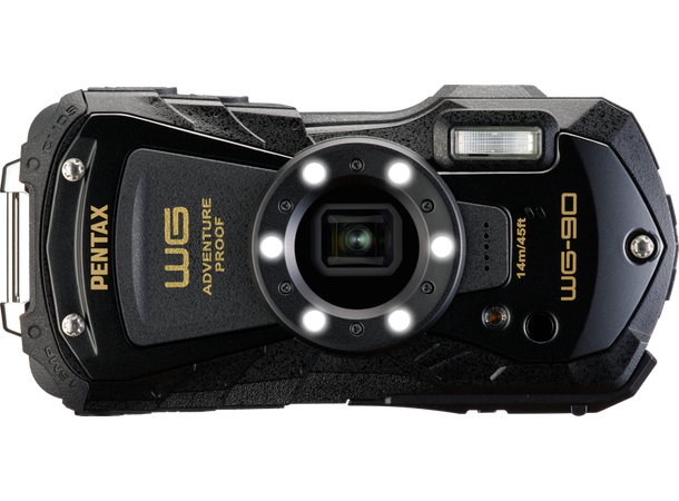 Pentax WG-90 kompaktkamera, Sort Vanntett og støtsikkert kompaktkamera