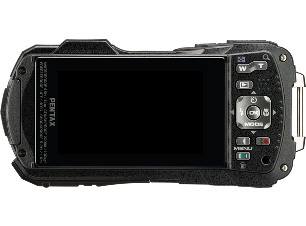 Pentax WG-90 kompaktkamera, Sort Vanntett og støtsikkert kompaktkamera