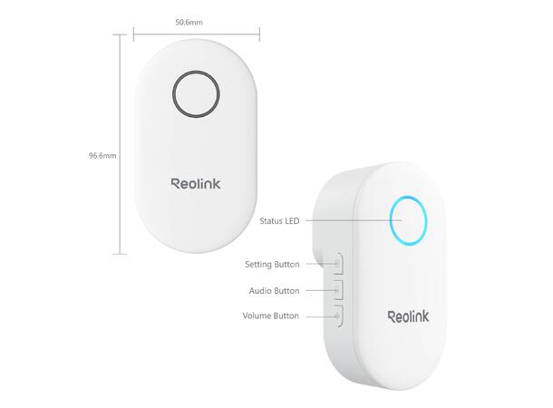Reolink Chime Ringeklokke-mottaker Virker med Reolink Doorbell, Justerbar 