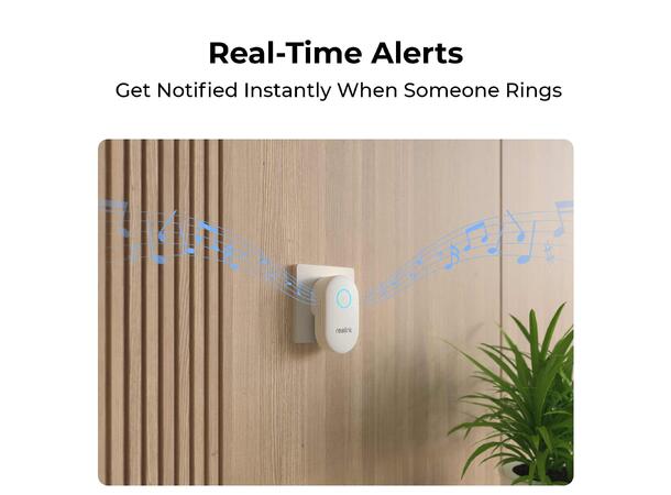 Reolink Chime Ringeklokke-mottaker Virker med Reolink Doorbell, Justerbar 