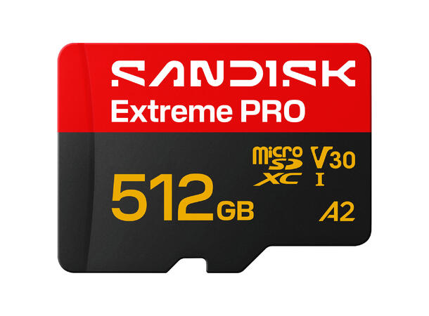 Sandisk MicroSD Extreme Pro V30 512 GB Rask, robust, pålitelig, profesjonell 