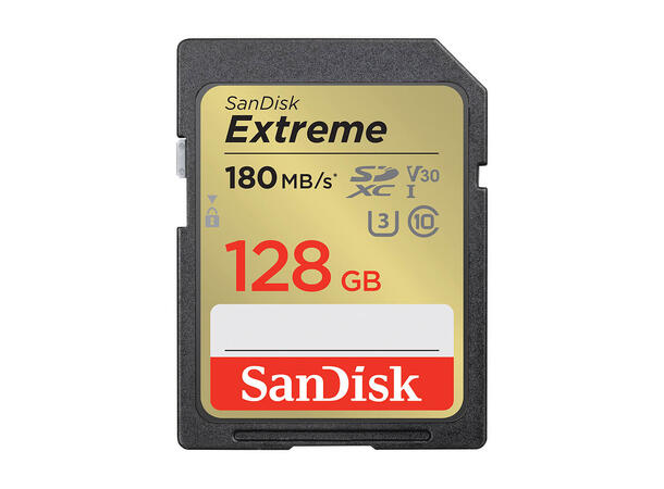 Sandisk SDXC Extreme 128GB 180MB/s UHS-I C10 V30 U3 
