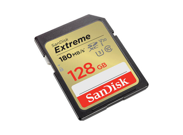 Sandisk SDXC Extreme 128GB 180MB/s UHS-I C10 V30 U3 