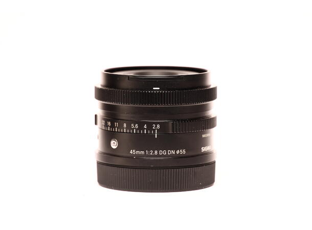 Sigma 45mm 1:2.8 DG DN BRUKT BRUKT, Se beskrivelse, for L-mount 