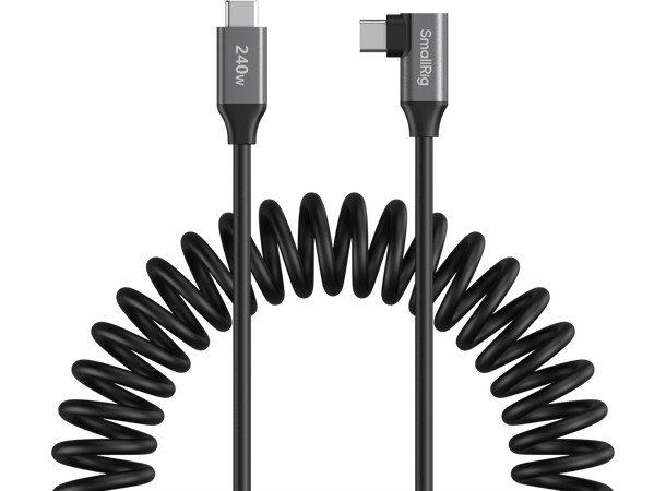SmallRig 5730 USB-C Data Cable Coiled Straight to Angled 