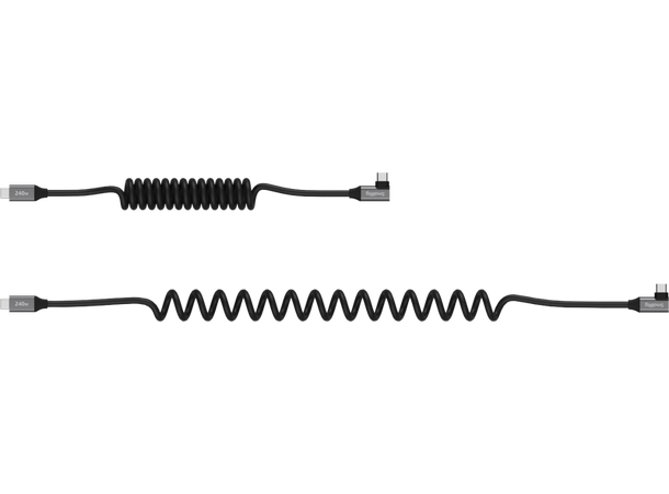 SmallRig 5730 USB-C Data Cable Coiled Straight to Angled 