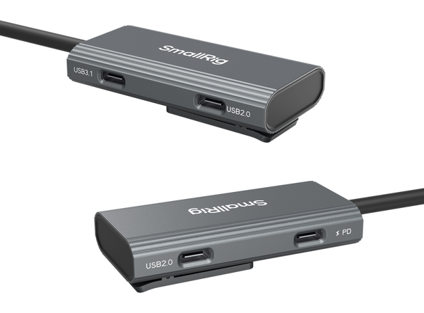 Smallrig 4598 USB-C Hub 4-in-1 m/audio For bruk med telefon 