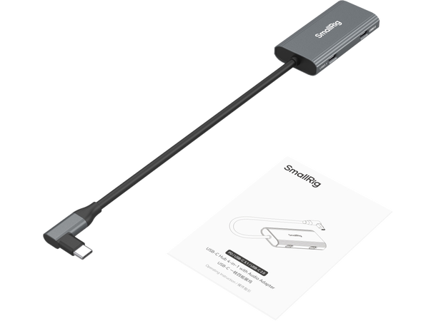 Smallrig 4598 USB-C Hub 4-in-1 m/audio For bruk med telefon 