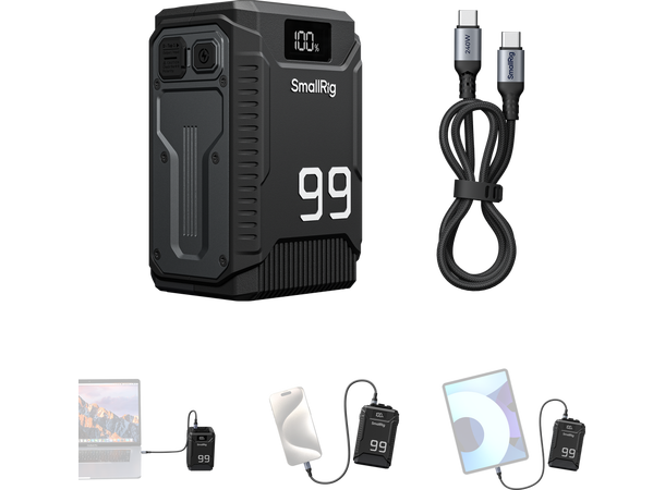 Smallrig 5864 T99 V-Mount Battery V-mount batteri og Power bank 